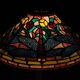 Tiffany style stained Glass Dragonfly Table lamp 1980s