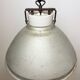 Grey metal industrial factory hanging lamp, 1960s