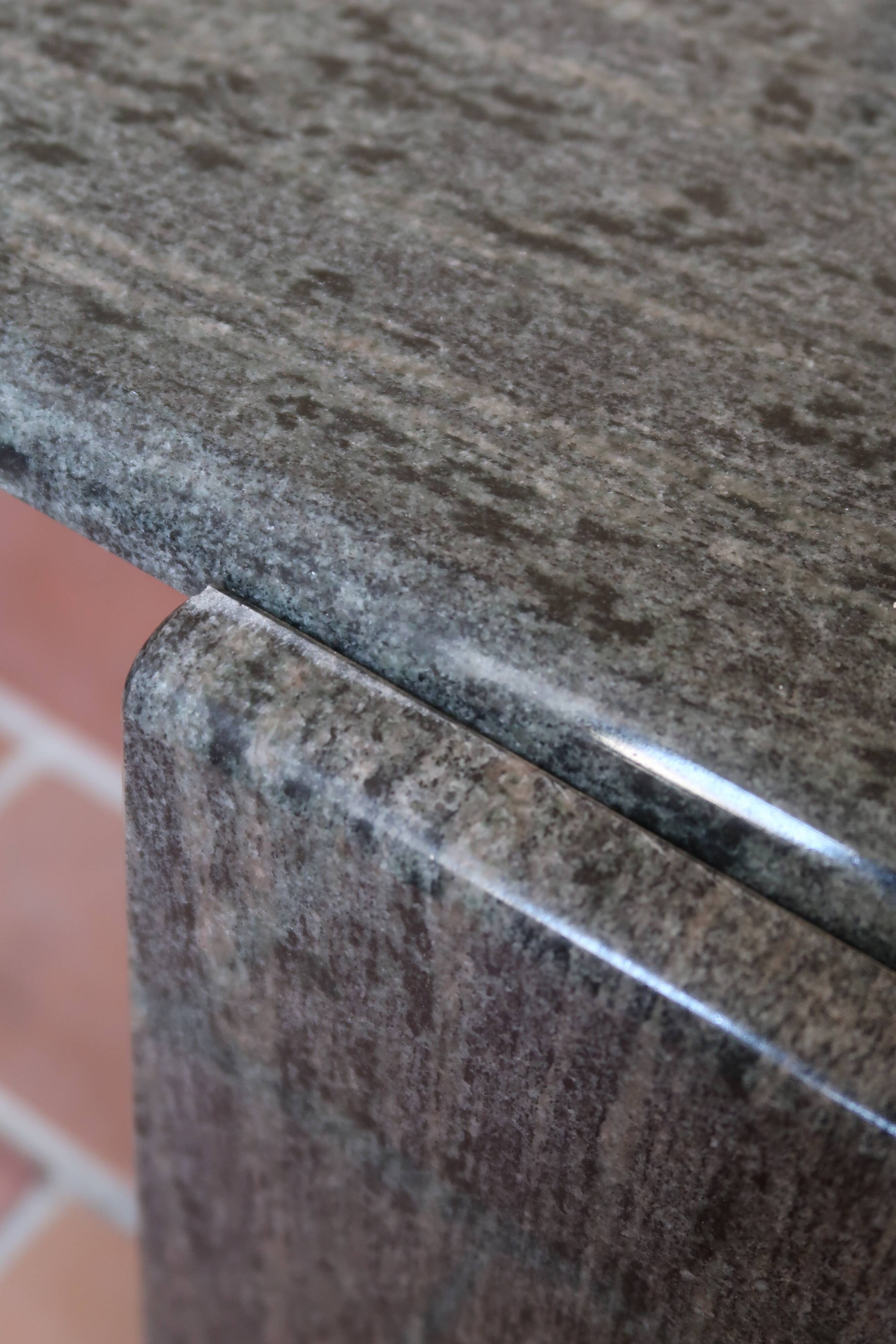 Large square granite coffee table