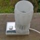 Vintage moulded glass lamp