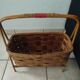 Vintage magazine rack in rattan/wood