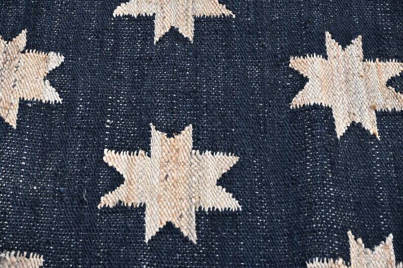 Handwoven wool and jute rug