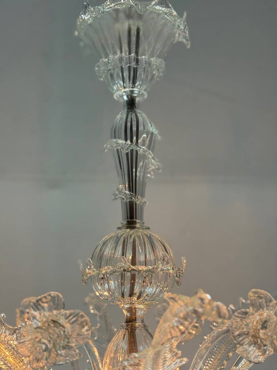 Venetian Murano glass chandelier, 6 light arms, circa 1930