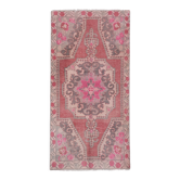 Vintage Turkish rug from Oushak, hand-woven 119x231 cm
