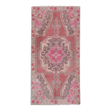 Vintage Turkish rug from Oushak, hand-woven 119x231 cm