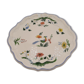 Cake dish Birds of Paradise Faience of Gien