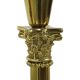 Pair of Hollywood Regency Lamps Brass Pillar Column 75cm