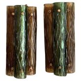 Murano and brass wall sconces