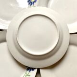 Assiettes à dessrt vintage fleur bleue