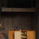 Oak and brass buffet by Henning Kjærnulf, Mid-century modern Danish, 1960s.