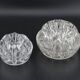Set of 2 antique glass pressed transparent flower holders