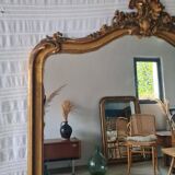 Antique gilded mirror 150 x 90 with moldings