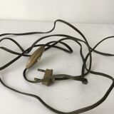 Brass candle-shaped lamp