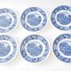 6 English plates country décor