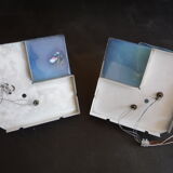 Pair of opalescent glass sconces by Carlo Nason