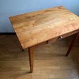 Wooden farmhouse table
