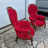 Louis XV convertible armchairs