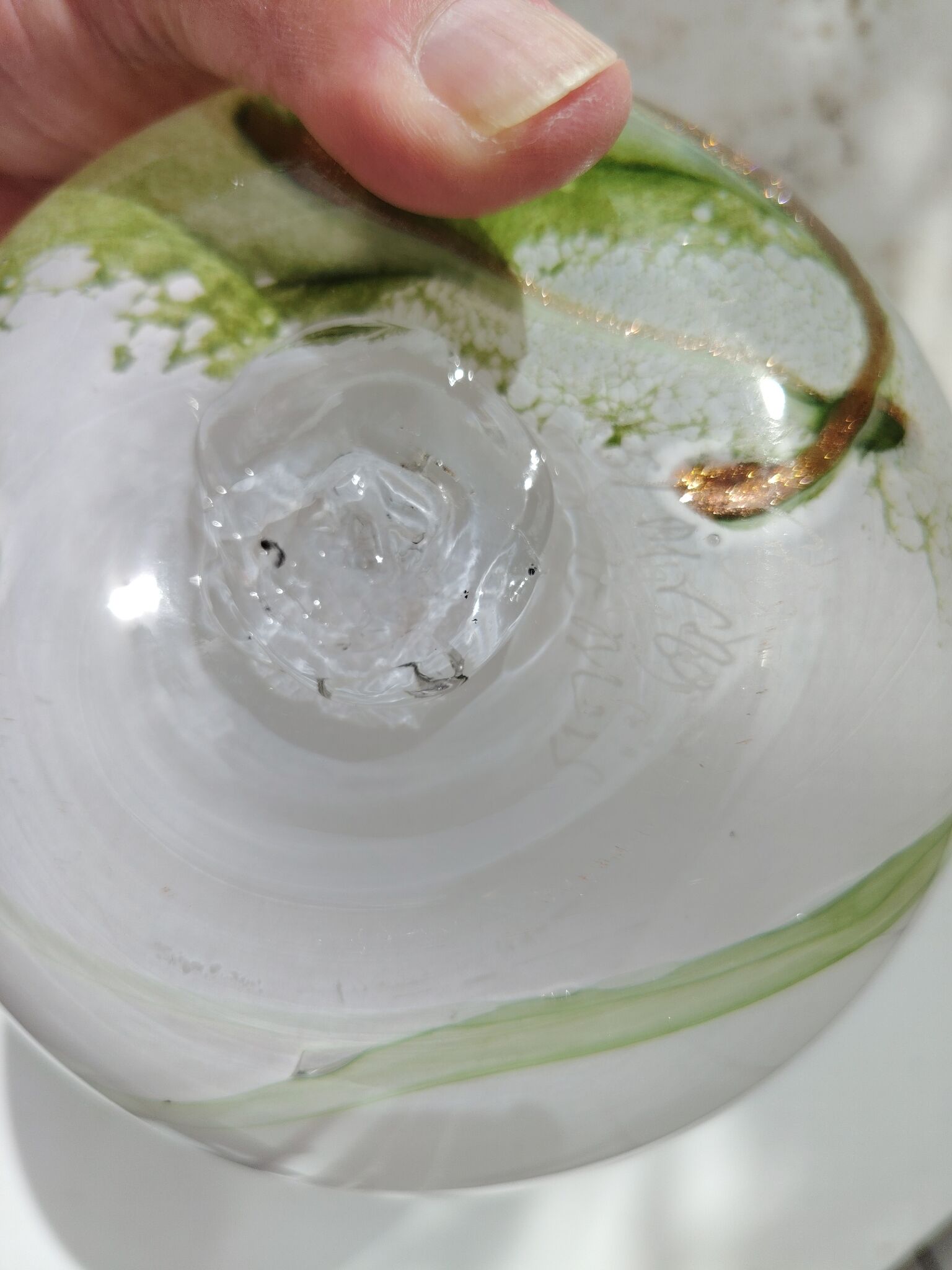 Vase en verre soufflé, Bob le Bleis, Maure-vieil