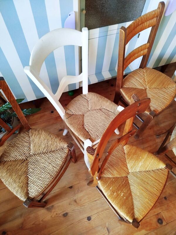 Lot de 6 chaises anciennes