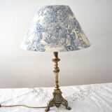 Blue jouy canvas lampshade