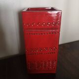 Red glazed ceramic vase - Aldo Londi for Bitossi - 1960s