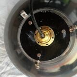 Suspension industrielle XXL en tôle émaillée noire