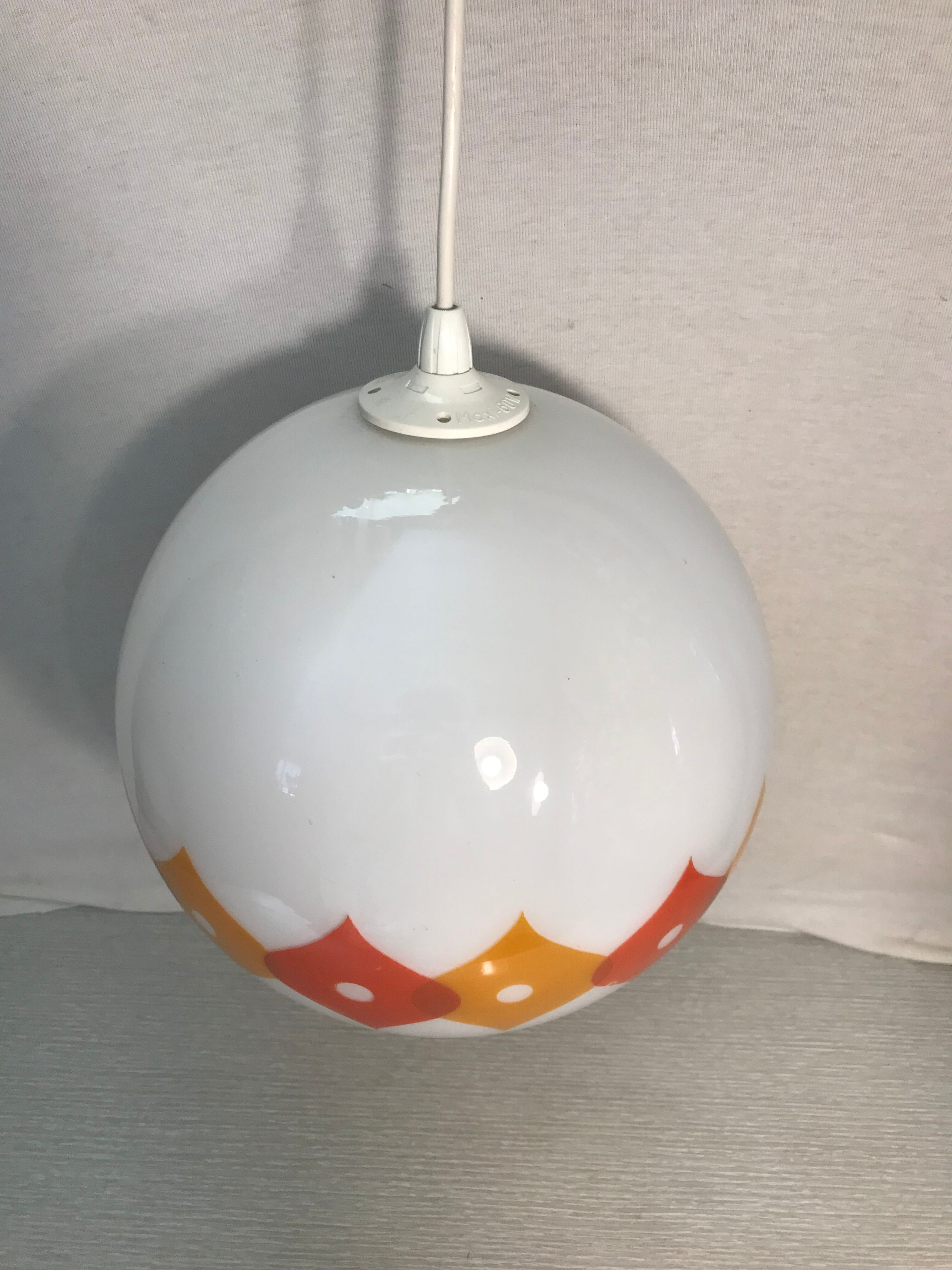 Old opaline hanging lamp years 70