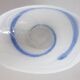 Coupelle Murano en verre bleu et blanc style milieu du 20ème siècle, Italie, années 2000