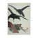 Mokuchu Urushibara: Japanese print, The Flight of the Crows (green), signed woodblock print.