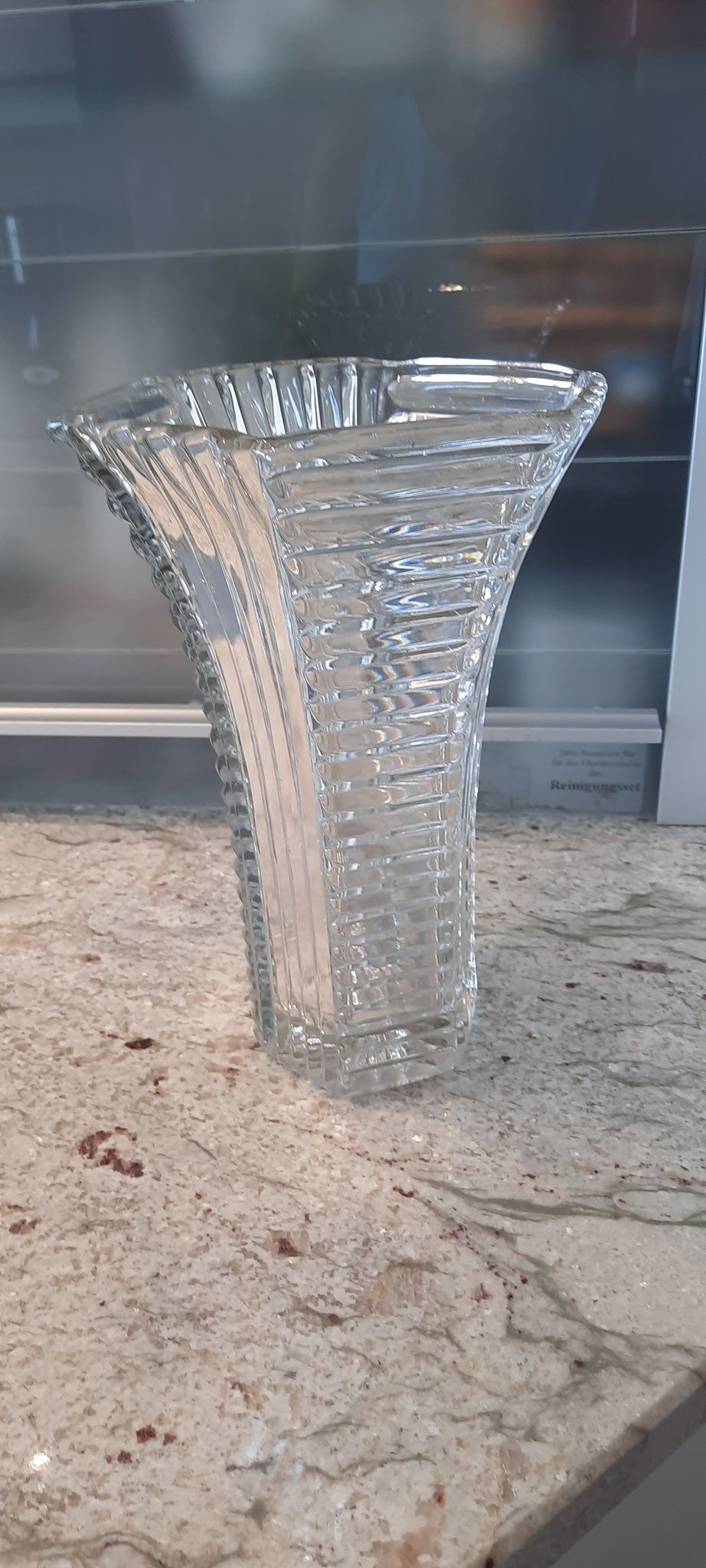 Art Deco white glass vase
