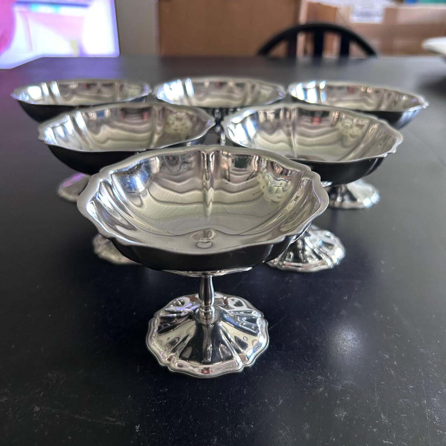 Service de 6 coupes à glaces