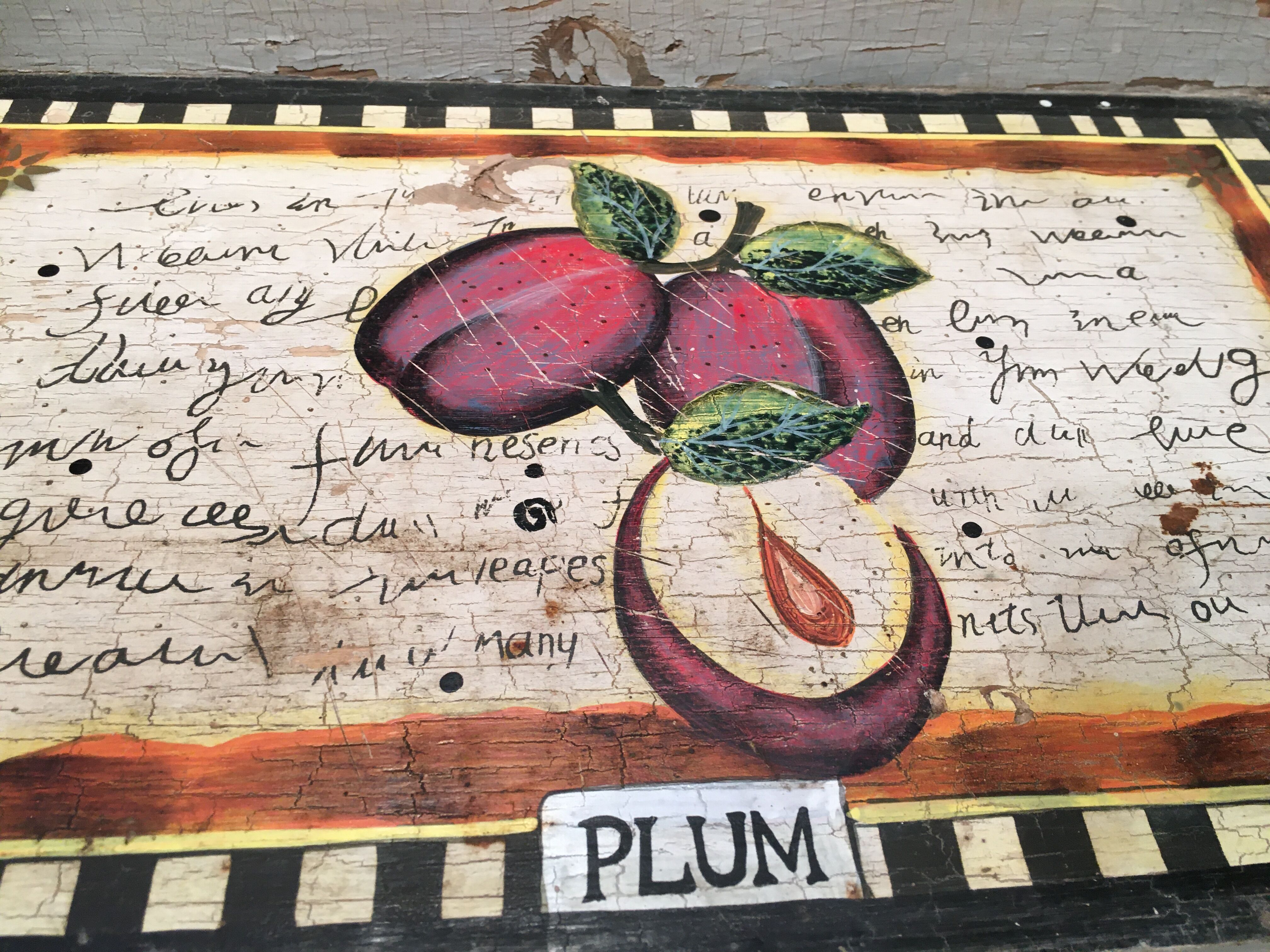 Wooden top "Plum" for decoration