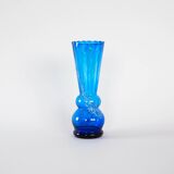 Blue glass vase, Danish design, 1960s, made in Denmark