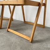 70s beech folding chairs