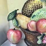 Ceramic trompe l'oeil fruit basket