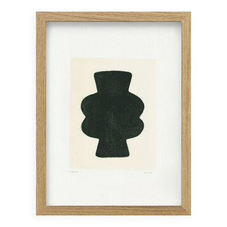 Abstract painting on paper signed Eawy.