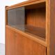 Vintage teak secretary with sliding display cabinet, 1960s.