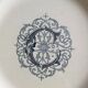KG Lunéville - 6 flat plates made of ironstone monogrammed "C"
