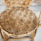 Children's armchair in chestnut basketry