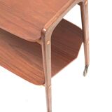 Vintage teak serving trolley/side table with magazine rack, Opal, 1960s