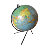 World map globe Girard Barrère 60s