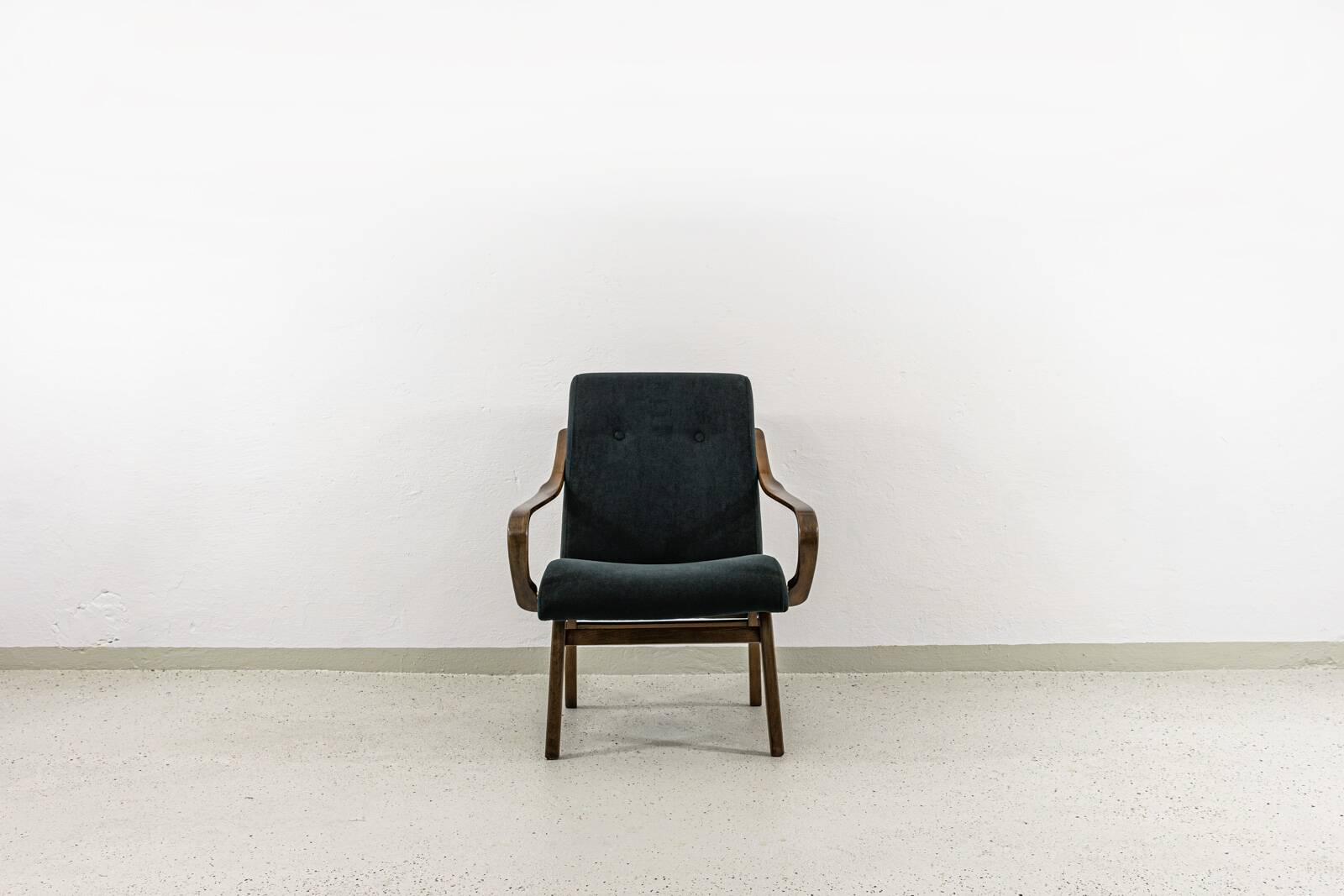 Black Armchair By Jaroslav Šmídek For Ton, Czechoslovakia, 1960’s