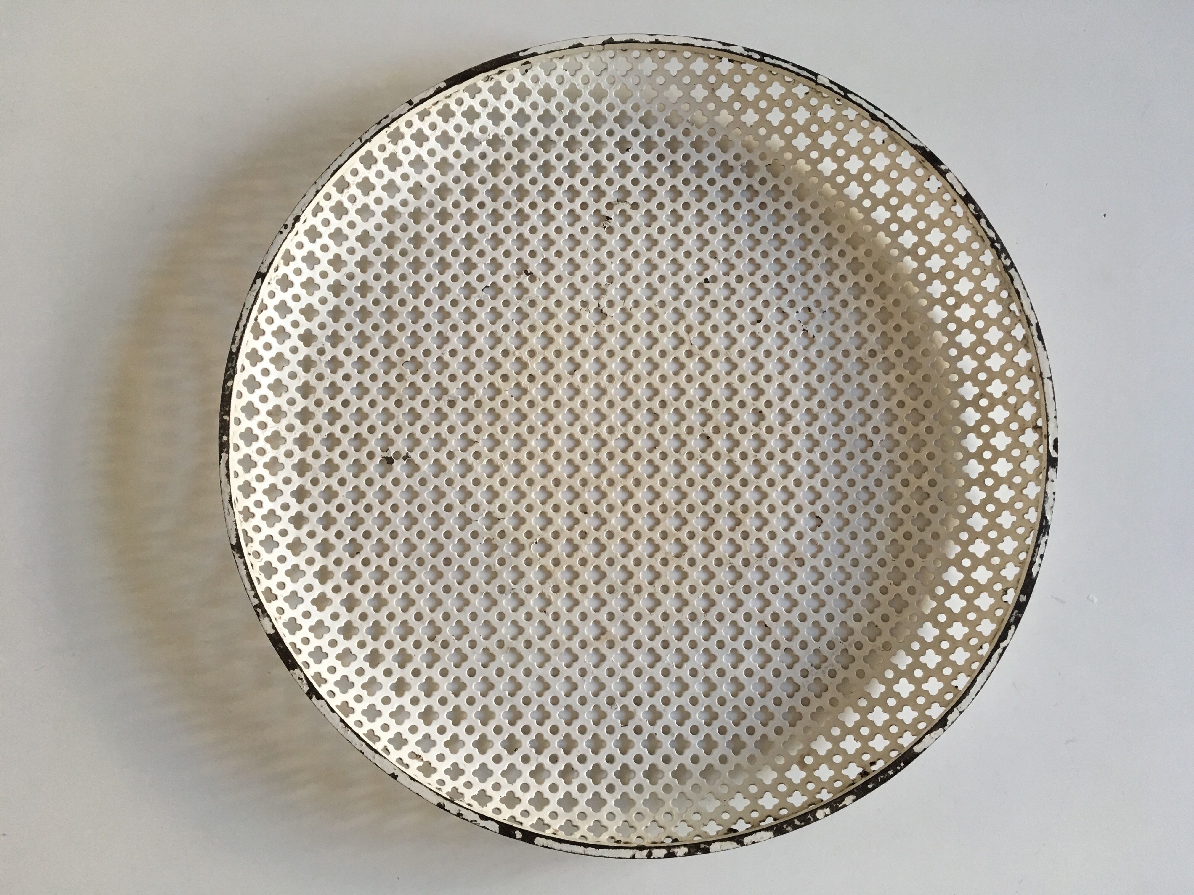 Matégot tray in perforated iron