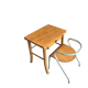 Bureau enfant Baumann en bois et chaise Hitier vintage