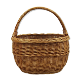 Wicker shopping basket one handle