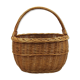 Wicker shopping basket one handle