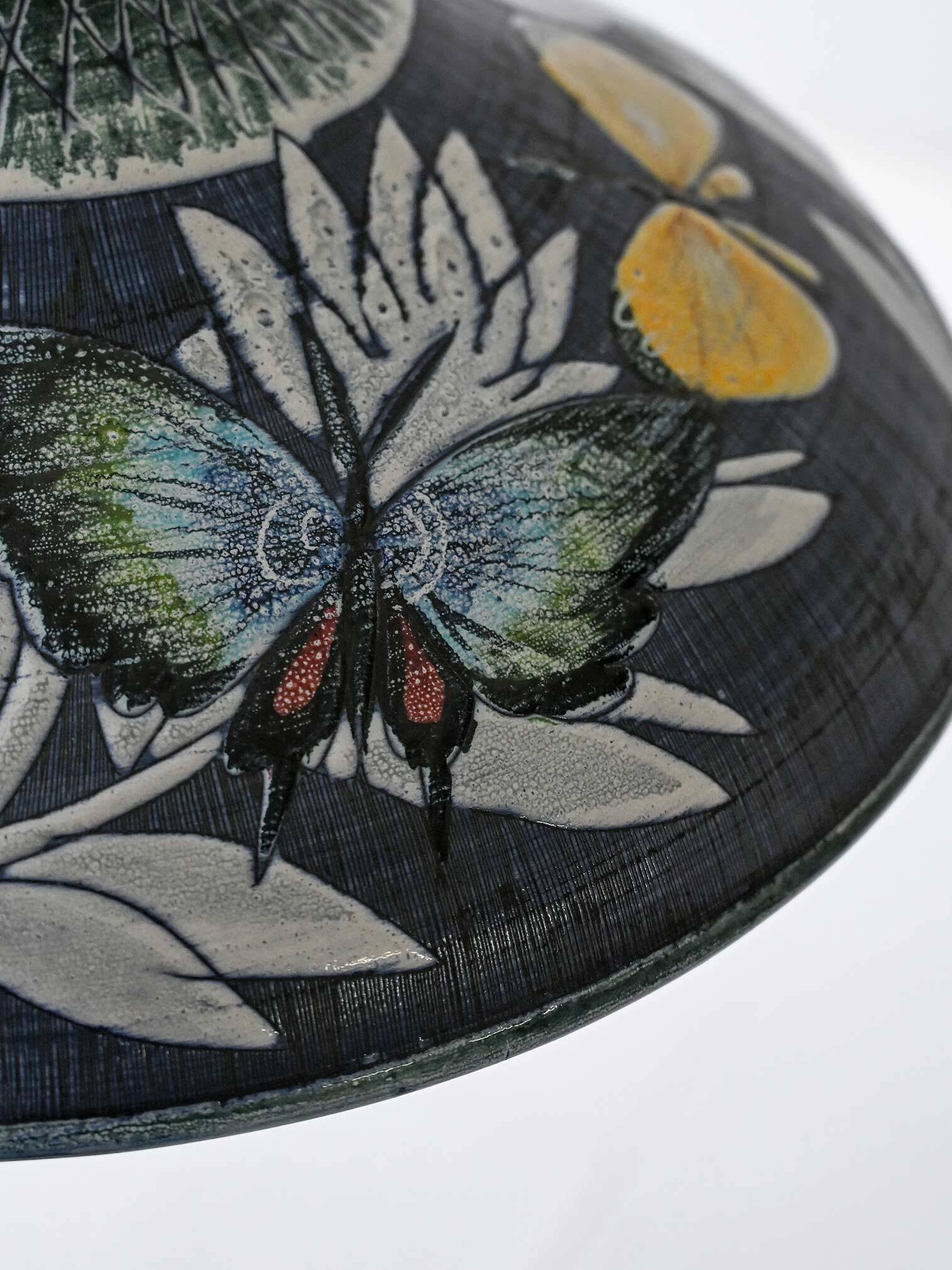 Ceramic pendant lamp by Tilgmans Keramik, attributed to Marian Zawadzki