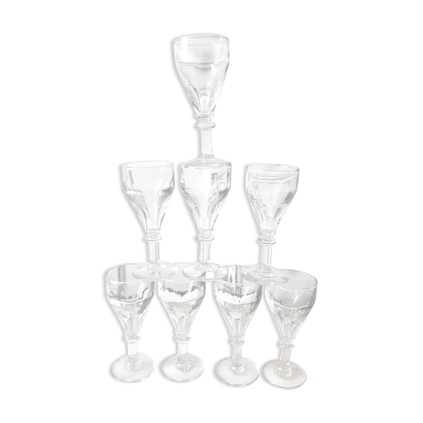 Lot of 8 glasses to digestive 20s