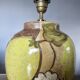 Hubert Olivier ceramic lamp with floral decoration, 1980.