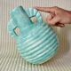 Blue ceramic vase by Boch, 1921